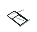 Huawei P9 Lite (VNS-L21) - Oryginalna szufladka karty SIM i Micro SD srebrna/biała