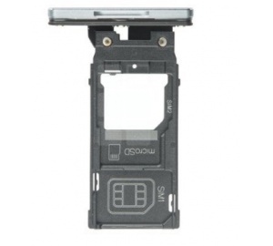Sony Xperia XZ3 Dual H9436/H9493 - Oryginalna szufladka kart SIM/SD biała