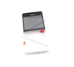 Nokia Asha 210 - Oryginalna obudowa przednia biała