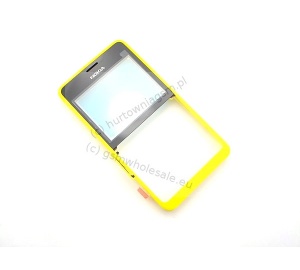 Nokia Asha 210 - Oryginalna obudowa przednia żółta (ver. 2 SIM)