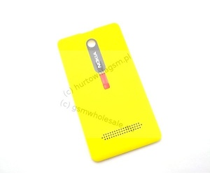 Nokia Asha 210 - Oryginalna klapka baterii żółta