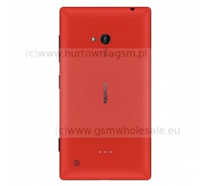 Nokia Lumia 720 - Oryginalna obudowa tylna czerwona