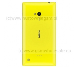 Nokia Lumia 720 - Oryginalna obudowa tylna żółta