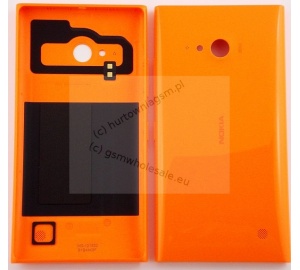 Nokia Lumia 730/735 - Oryginalna klapka baterii pomarańczowa (bez WLC)
