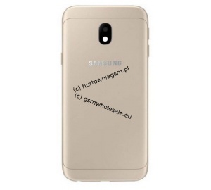 Samsung Galaxy J3 2017 Dual SIM SM-J330FDS - Oryginalna obudowa tylna (klapka baterii+korpus) złota