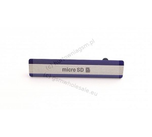 Sony D6502/D6503/D6543 Xperia Z2 - Oryginalna zaślepka MicroSD fioletowa