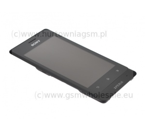 Sony Xperia Go ST27i - Oryginalna obudowa przednia z wyświetlaczem i ekranem dotykowym czarna