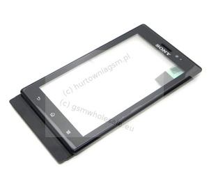Sony Xperia Sola MT27i - Oryginalny front z ekranem dotykowym czarny
