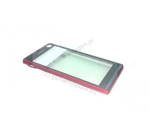 Sony Xperia SP C5303 - Oryginalna obudowa przednia z ekranem dotykowym czerwona